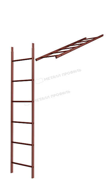 Лестница кровельная стеновая дл. 1860 мм без кронштейнов (3011) ― купить в Новороссийске по умеренным ценам.