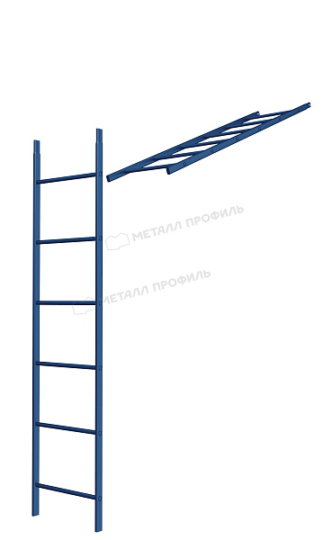 Лестница кровельная стеновая дл. 1860 мм без кронштейнов (5005) ― приобрести по приемлемой цене в интернет-магазине Компании Металл Профиль.